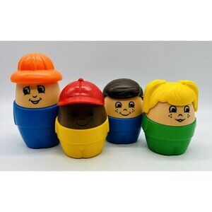 Step 2‎ Chunky People Construction Worker African American Boy Blond Girl Lot 4
